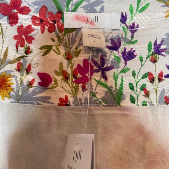 J.JILL FLORAL RUFFLED HEM MAXI DRESS $147 Large - Picture 7 of 10